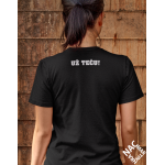 Women's T-shirt - I'm already running, black, size M