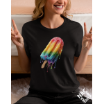 Women's T-shirt - I'm already running, black, size M