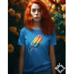 Women's T-shirt - I'm already running blue size 3XL