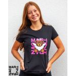 Dámské černé tričko - Medvídek Anděl vel. S