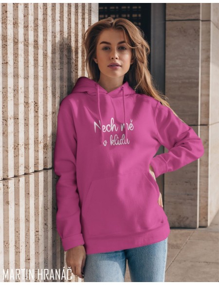 Dámská růžová mikina - Nech mě v klidu vel. XL